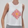 Spiritual Gangster Sunshine On My Mind Crop Tank - Stone -Sportswear Store spiritual gangster sunshine on my mind crop tank stone SU40411060 1