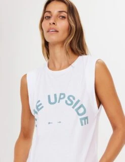 Cropped Muscle Tank - White -Sportswear Store the upside cropped muscle tank white USW223040 2 7fb3e89b 7e36 46b7 83ea 20135b38a11d