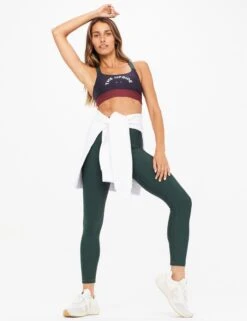 Matte Tech Midi Pant - British Racing Green -Sportswear Store the upside matte tech midi pant green USW321114 4